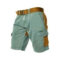 thumbnail image 1 of DeHolifer Cargo Shorts for Men Cotton Plus Size Elastic Waisted Solid Color Outdoor Sports Cargo Shorts with Multi Pocket Green 2XL, 1 of 5