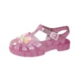thumbnail image 1 of DeHolifer Girl Jelly Sandals Kids Sequin Butterfly Princess Shoes Cute Closed Toe Summer Beach Flat Sandal with Ankle Strap, 1 of 8
