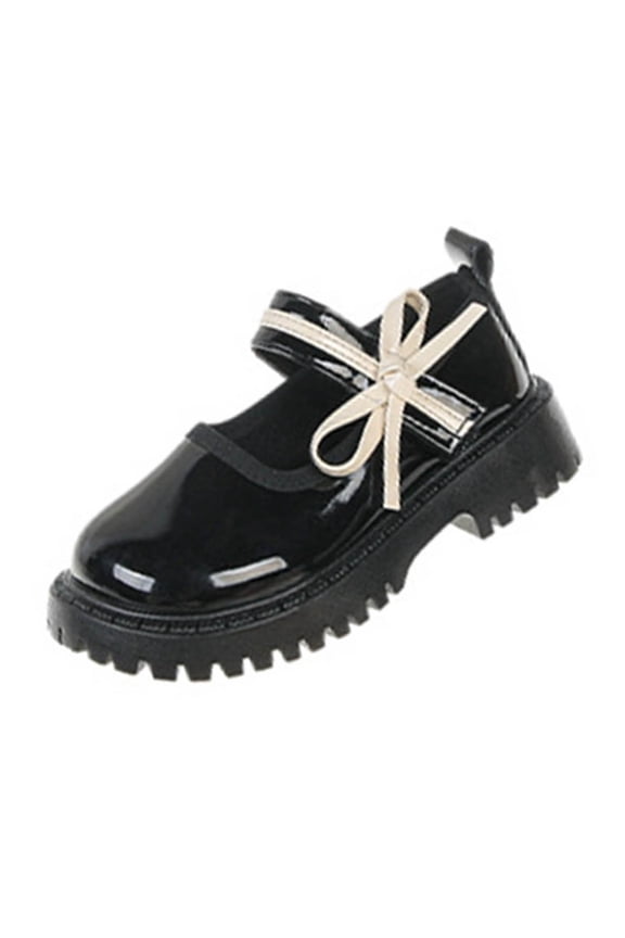 Girls Kids Mary Janes Non Slip Rubber Outsole Dress Shoes Leather Wedding Party Shoe