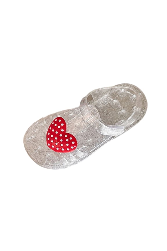Girls Sandals for Toddler Girls Princess Dress Jelly Shoes Kids Rainbow Water Rubber Sole Open Toe Beach Summer Mary Jane