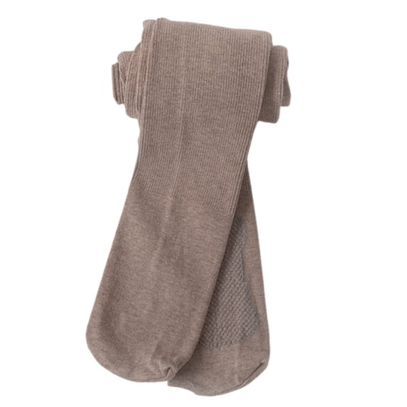 DeHolifer Girls for Girls Leggings Knitted Solid Color Casual Elastic Waisted Straight Leg Tight Khaki 4-6Years