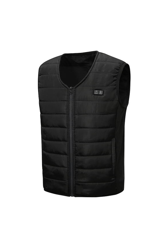 DeHolifer Heated Jacket for Men and Women Winter 2023 Fashion Warming 12 Zones Heated Vest Coat Rechargeable Casual Outerwear Black 2XL