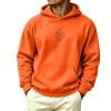 DeHolifer Hoodies for Men Plus Size Casual Printed Long Sleeve Pullover Sweatshirts with Pocket Orange 2XL