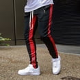 thumbnail image 1 of DeHolifer Jogger Sweatpants for Men Leg Zipper Solid Color Remote Leisure Pants Fashionable Sports Mens Sweatpants Red M, 1 of 8