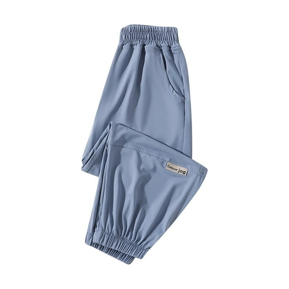 QQAMB Kid Pants Solid Color Elastic Waisted Straight Leg Quick Dry Sports Boys Girls Trousers,7 Years