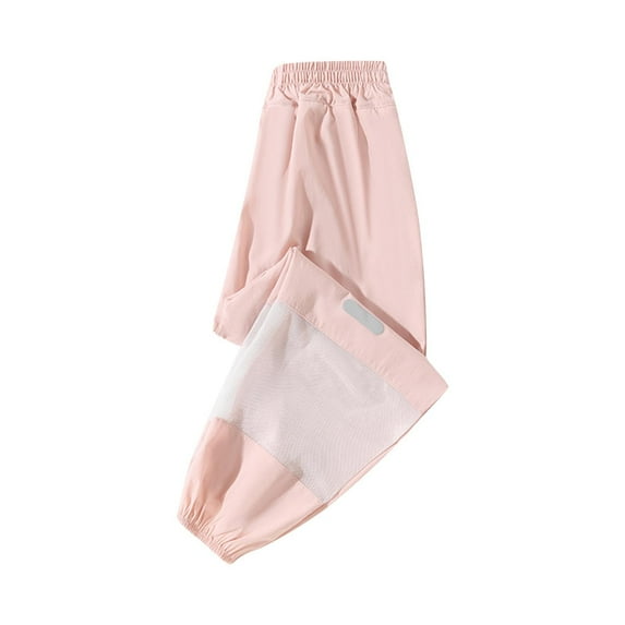 QQAMB Kid Pants Solid Color Elastic Waisted Straight Leg Quick Dry Sports Boys Girls Trousers,7 Years