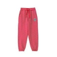 thumbnail image 1 of DeHolifer Kids Pants Strip Printed Cotton Loose Comfy Straight Leg Elastic Waisted Boys Girls Homewear Pants,8 Years, 1 of 3