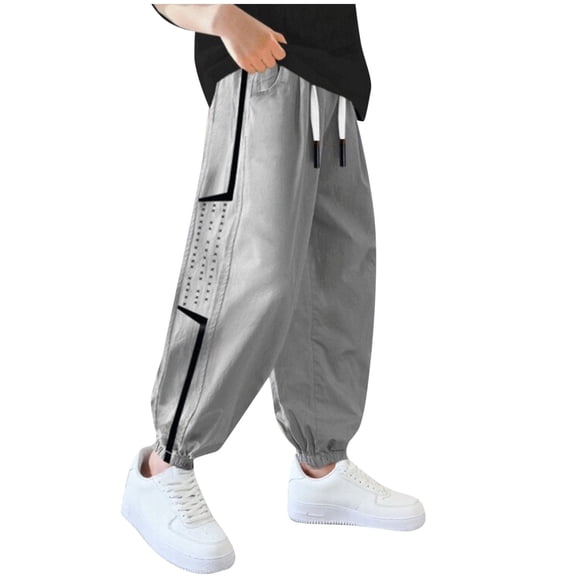 DeHolifer Kids' Pants,Youth Boys' Casual Elastic Waisted Straight Leg Drawstring Outdoor Sprots Quick Dry Boys Pants,5 Years