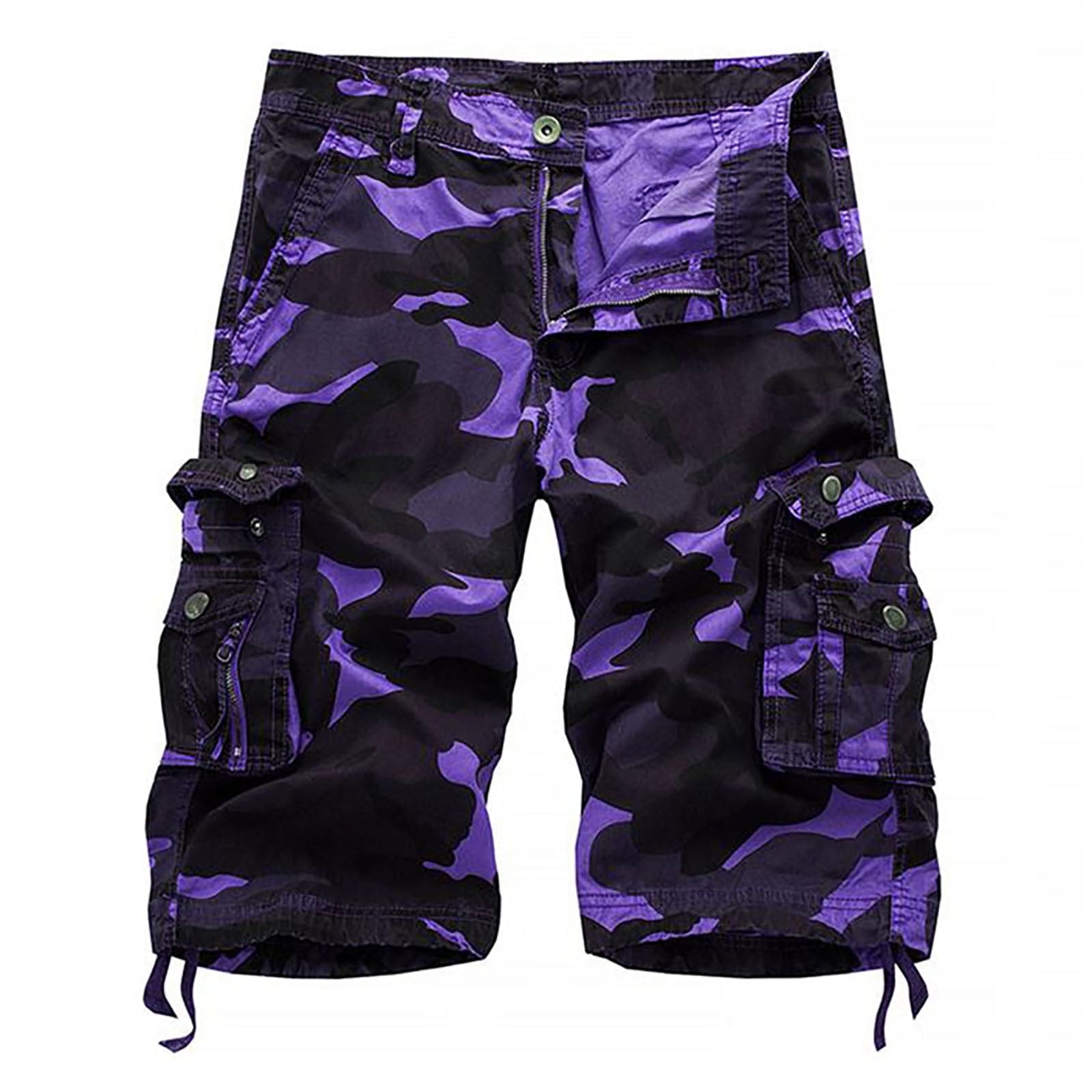 Men's Camouflage Denim Cargo Shorts