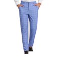 thumbnail image 1 of DeHolifer Men's Dress Pants Plaid Casual Regular Fit Straight Leg Pants Flat Front Stretch Checked Trousers Blue S, 1 of 5