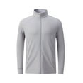 thumbnail image 1 of DeHolifer Men's Sprots Jackets Long Sleeve Solid Color Zipper Loose Casual Fitness Running Outwear Jacket Gray XL, 1 of 6