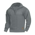 thumbnail image 1 of DeHolifer Mens Sweatshirts Long Sleeve Casual Hoodies Thermal Waffle Blouse Top Slim Fit Pullover Sweatshirt Dark Gray XL, 1 of 5
