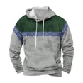 thumbnail image 1 of DeHolifer Mens Sweatshirts Plus Size Retro Print Drawstring Long Sleeve Hoodies Pullover Sweatshirts with Pocket Green L, 1 of 2