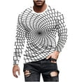 thumbnail image 1 of DeHolifer Mens T-Shirts Graphic Geometric Printed Crewneck Long Sleeve Pullover T-Shirt Casual Fashion Sweatshirts White 5XL, 1 of 5
