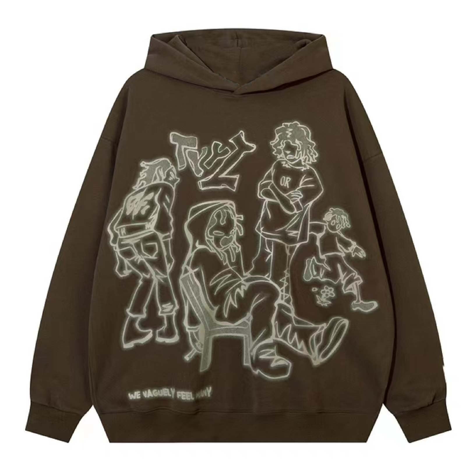 DeHolifer Oversized Sweatshirt for Women Casual Printing
