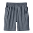 thumbnail image 1 of DeHolifer Running Shorts for Men Plus Size Quick Dry Elastic Waisted Lightweight Athletic Shorts with Zipper Pockets Gray 3XL, 1 of 7