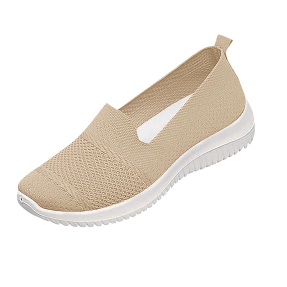 DeHolifer Spring Summer Women Mesh Walking Shoes Breathable Non-Slip Soft Sole Slip-on Loafers Tennis Shoes