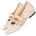 thumbnail image 1 of DeHolifer Suede Mary Jane Flats Women Ballerina Shoes Square Toe Flats Comfortable Leopard Ballet Flat Shoes, 1 of 8