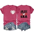 thumbnail image 1 of DeHolifer T Shirt for Women Baseball Mom Letter Printed Short Sleeve Casual Loose Tee Tops Crewneck Summer Fashion T Shirt Hot Pink 2XL, 1 of 3