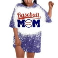 thumbnail image 1 of DeHolifer T Shirt for Women Short Sleeve Crewneck Baseball Mom Loose Casual Printed T Shirt Summer Fashion Sport Tee Tops Blue M, 1 of 5