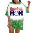 thumbnail image 1 of DeHolifer T Shirt for Women Short Sleeve Crewneck Baseball Mom Loose Casual Printed T Shirt Summer Fashion Sport Tee Tops Green L, 1 of 5