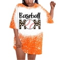 thumbnail image 1 of DeHolifer T Shirt for Women Short Sleeve Crewneck Baseball Mom Loose Casual Printed T Shirt Summer Fashion Sport Tee Tops Orange 2XL, 1 of 5