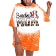 thumbnail image 1 of DeHolifer T Shirt for Women Short Sleeve Crewneck Baseball Mom Loose Casual Printed T Shirt Summer Fashion Sport Tee Tops Orange S, 1 of 5