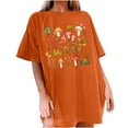 thumbnail image 1 of DeHolifer T-Shirts for Women Oversized Vintage Floral T-Shirts Graphic Tees Summer Casual Loose Beach Tops Orange 2XL, 1 of 7