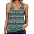 thumbnail image 1 of DeHolifer Tank Tops for Women Summer V-Neck Sleeveless Basic Tee Casual Loose Shirts Spring Beach Vacation Clothes Navy XL, 1 of 4