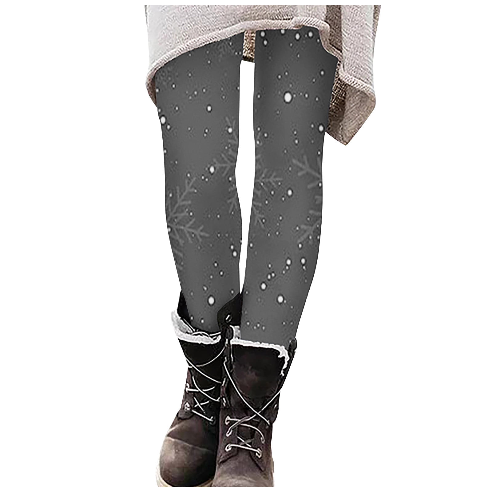 DeHolifer Women Christmas Leggings Plus Size High Waist Workout Pants