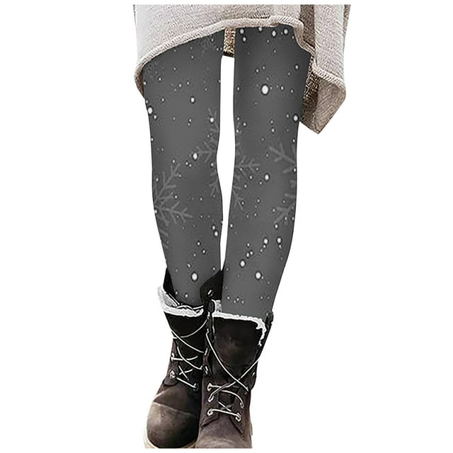 DeHolifer Women Christmas Leggings Plus Size High Waist Workout Pants