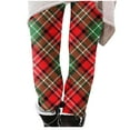 thumbnail image 1 of DeHolifer Women Christmas Leggings Plus Size High Waist Workout Pants Tummy Control Printed Holiday Legging Tights Yoga Pants Red 2XL, 1 of 5