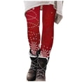 thumbnail image 1 of DeHolifer Women Christmas Leggings Plus Size High Waist Workout Pants Tummy Control Printed Holiday Legging Tights Yoga Pants Red XL, 1 of 5