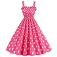 thumbnail image 1 of QQAMB Women Dresses Vintage 1950s Pink Dot Sleeveless A-Line Dresses Rockabilly Pinup Dresses 50s Swing Cocktail Party Dress Hot Pink L, 1 of 7