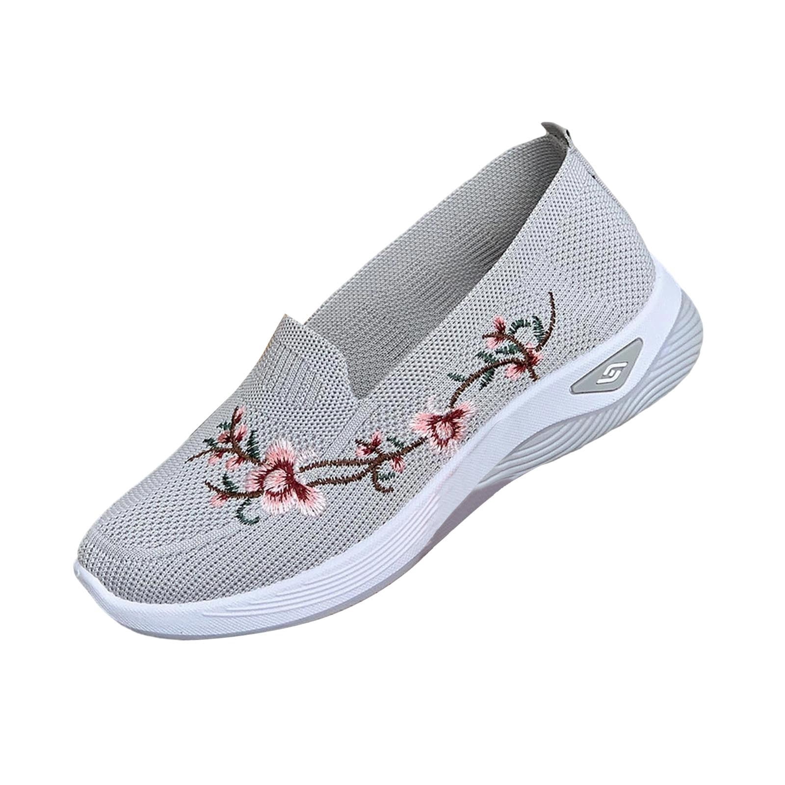 DeHolifer Women Shoes Embroidered Mesh Plus Size Spring/Summer Trendy ...