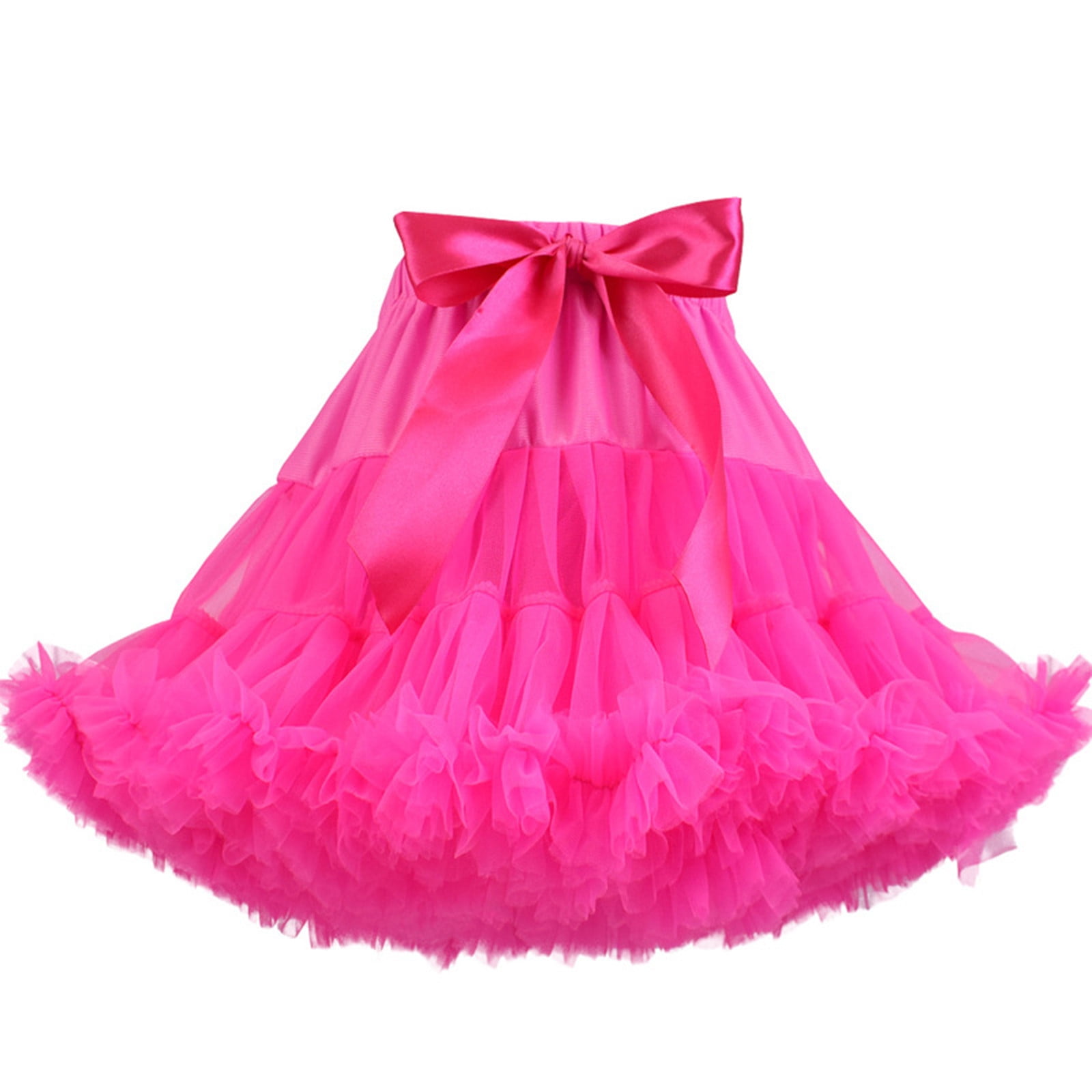 DeHolifer Women's Adult Tutu Skirts Classic Solid Multi Layer Plus