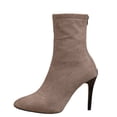 thumbnail image 1 of DeHolifer Women's Ankle Boots Pointed Toe Stiletto Heel Stiletto Short Booties for Work Daily, 1 of 8