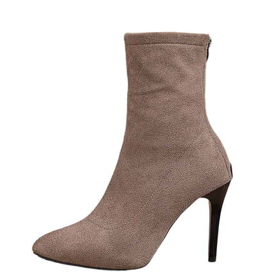 DeHolifer Women's Ankle Boots Pointed Toe Stiletto Heel Stiletto Short Booties for Work Daily