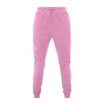 thumbnail image 1 of DeHolifer Women's Cotton Jogger Sweatpants with Pockets Soild Lightweight Tapered Track Sweatpants for Running Yoga Lounge Pink 3X-Large, 1 of 3