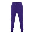 thumbnail image 1 of DeHolifer Women's Cotton Jogger Sweatpants with Pockets Soild Lightweight Tapered Track Sweatpants for Running Yoga Lounge Purple XX-Large, 1 of 3