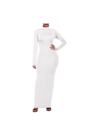 long sleeve dark green maxi dress Dark Green Long Sleeve Dress S main image 0