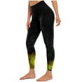 thumbnail image 1 of DeHolifer Women's Leggings High Waist Flame Printed Fitness Running Leggings Casual Fashion Tights Yellow XL, 1 of 6