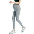 thumbnail image 1 of DeHolifer Women's Leggings Maternity Workout Over The Belly Pregnancy Yoga Pants Soft Activewear Leggings Gray M, 1 of 5