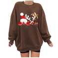 thumbnail image 1 of skpabo Christmas Sweatshirts for Women Ladies Christmas Tops Xmas Cute Snowman Printed Pullover Classic Crew Neck Pullover Casual Loose Jumper Sweatshirt Baggy Sweater, 1 of 5