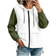 thumbnail image 1 of DeHolifer Women's Rain Jacket Lightweight Windbreaker Drawstring Full Zipper Outwear Jacket with Hood Army Green M, 1 of 7