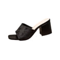 thumbnail image 1 of DeHolifer Women's Sandals High Heel Embroidered Summer Square Toe Elegant High Heels Wedding Party Dress Shoes, 1 of 8