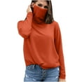 thumbnail image 1 of DeHolifer Women's Sun Shirts UV Protection UPF 50+ Long Sleeve Hiking Running Tops Lightweight Quick Dry SPF Clothing with Mask Orange XL, 1 of 6