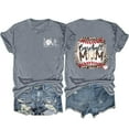 thumbnail image 1 of DeHolifer Women's T Shirt Letter Printed Baseball Mom Short Sleeve Crewneck Casual T Shirt Loose Fashion Tee Tops Dark Gray 2XL, 1 of 3