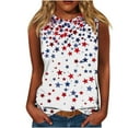 thumbnail image 1 of DeHolifer Women's Tank Tops Plus Size Casual Independence Day Printed Crewneck Sleeveless 4th of July Tank Tops Multicolor 4XL, 1 of 5