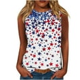 thumbnail image 1 of DeHolifer Women's Tank Tops Plus Size Casual Independence Day Printed Crewneck Sleeveless 4th of July Tank Tops Multicolor L, 1 of 5